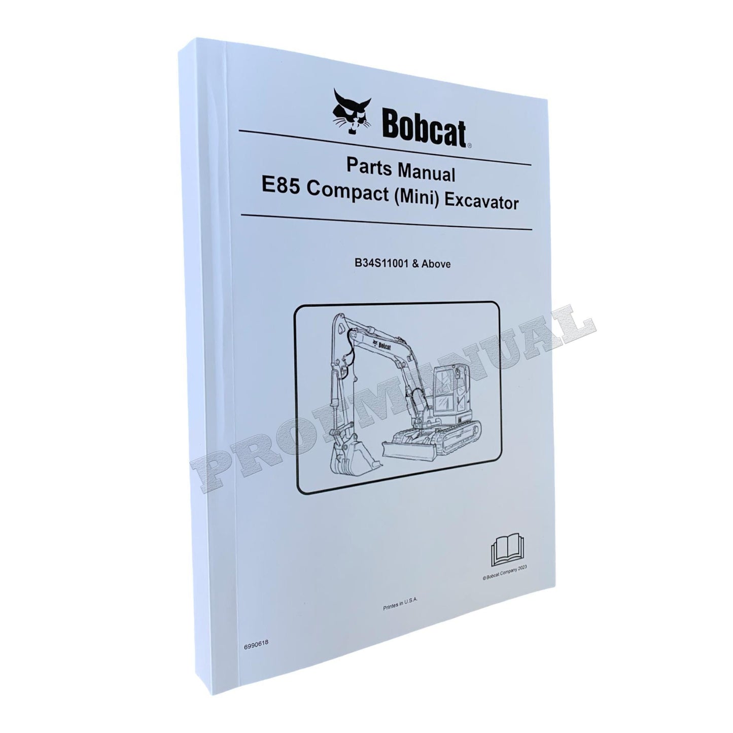 Manuel du catalogue des pièces détachées pour excavatrice Bobcat E85 B34S11001-