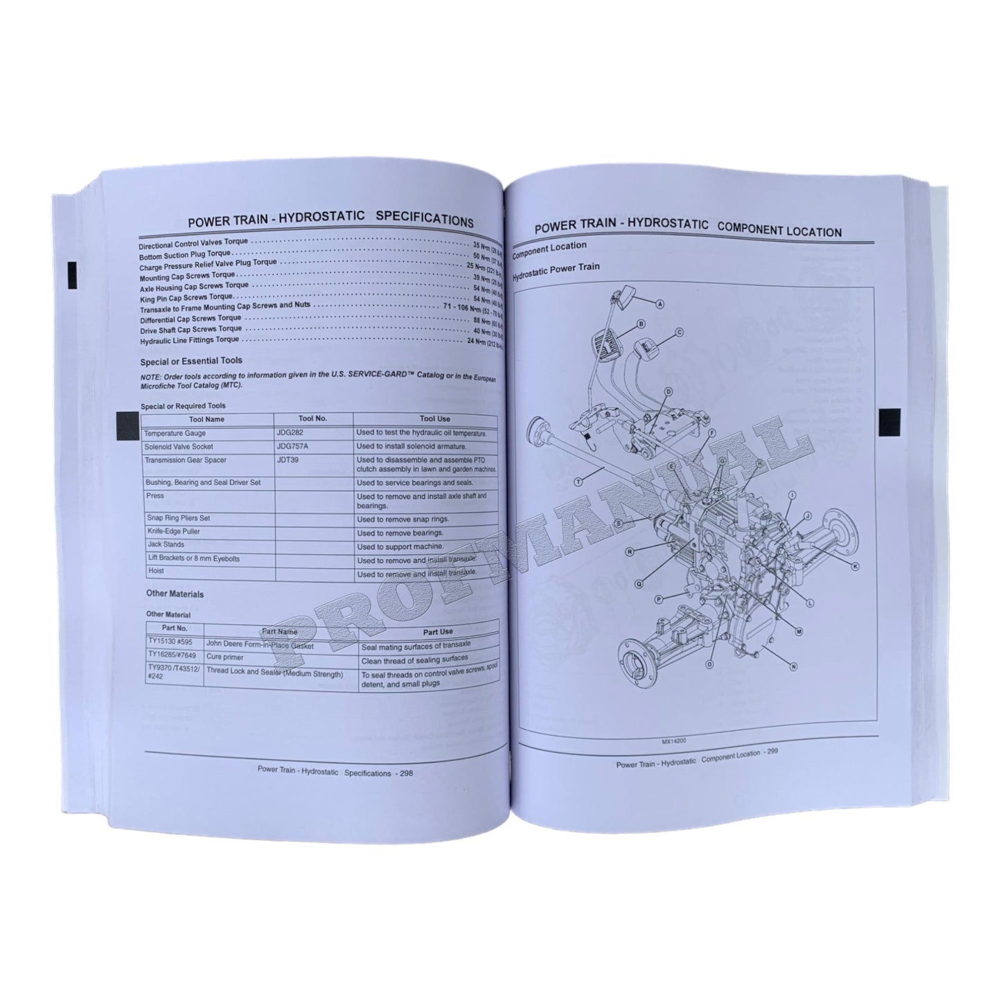 JOHN DEERE X495 X595 TRACTOR SERVICE MANUAL