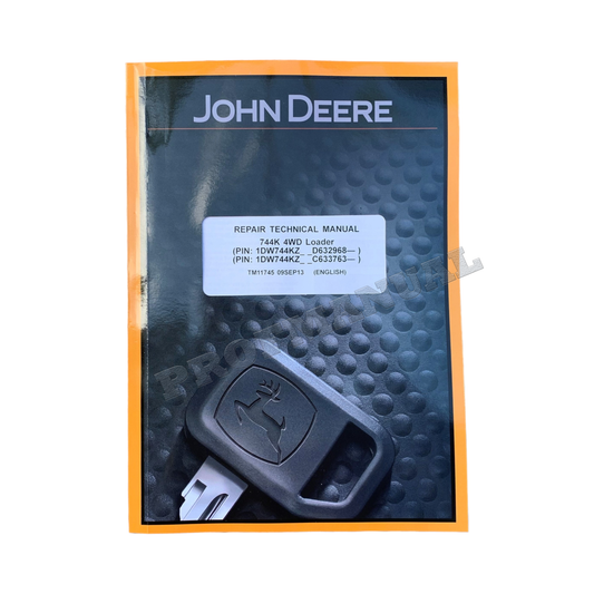 JOHN DEERE 744K LOADER REPAIR SERVICE TECHNICAL MANUAL TM11745