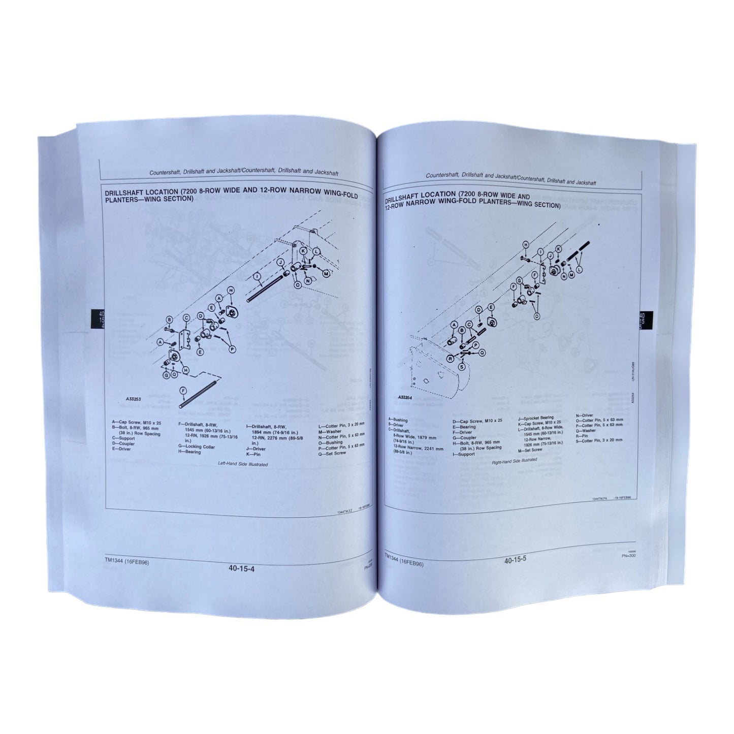 JONH DEERE 7200 7240 7300 7340 MAXEMERGE 2 PFLANZMASCHINE SERVICEHANDBUCH TM1344