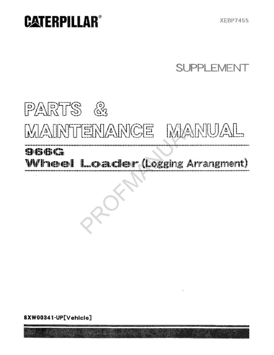 Caterpillar Cat 966G Loader Arrangement Maintenance Suppl Parts Catalog Manual