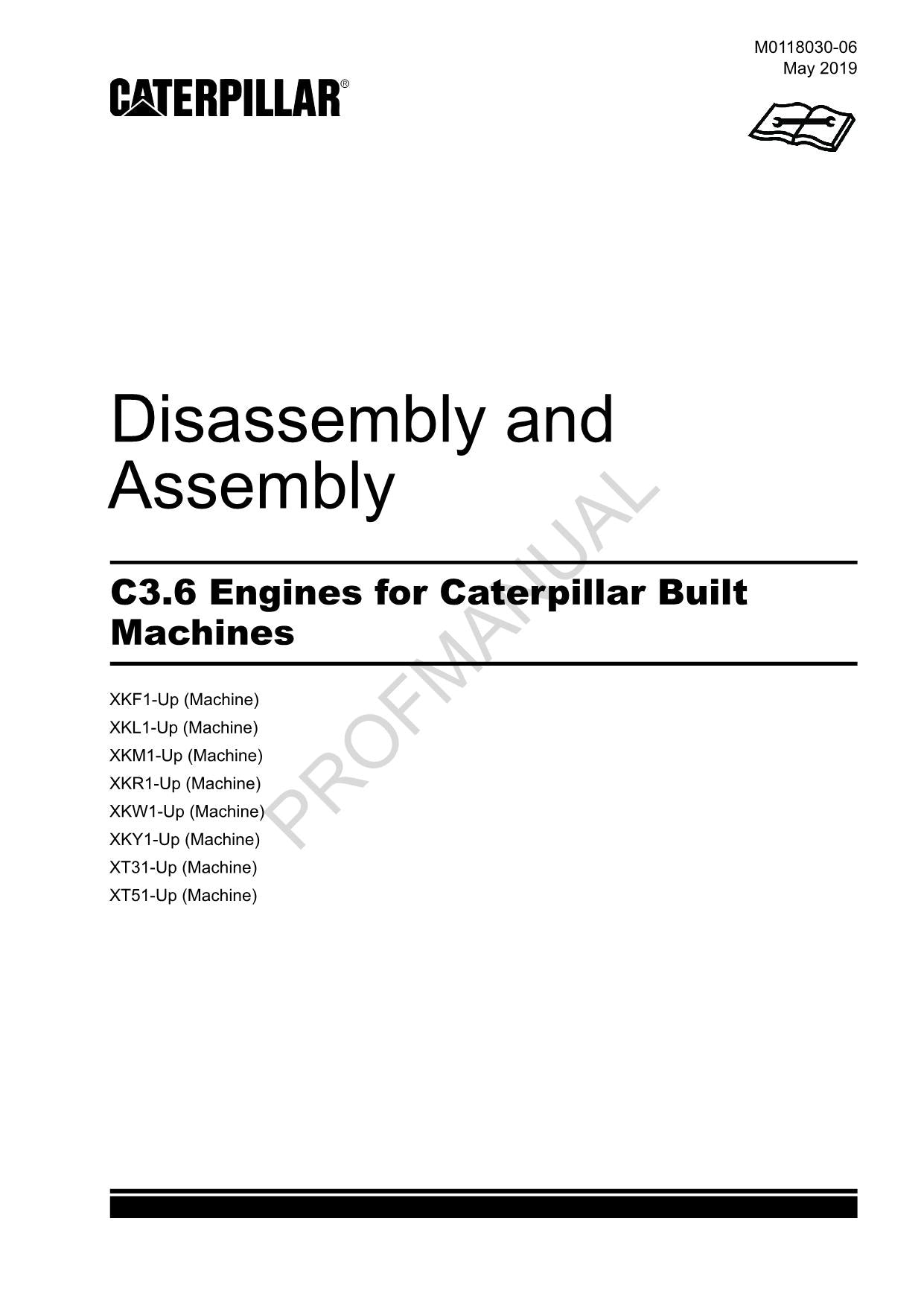 Manuel de montage et de démontage du moteur Caterpillar CAT C3.6