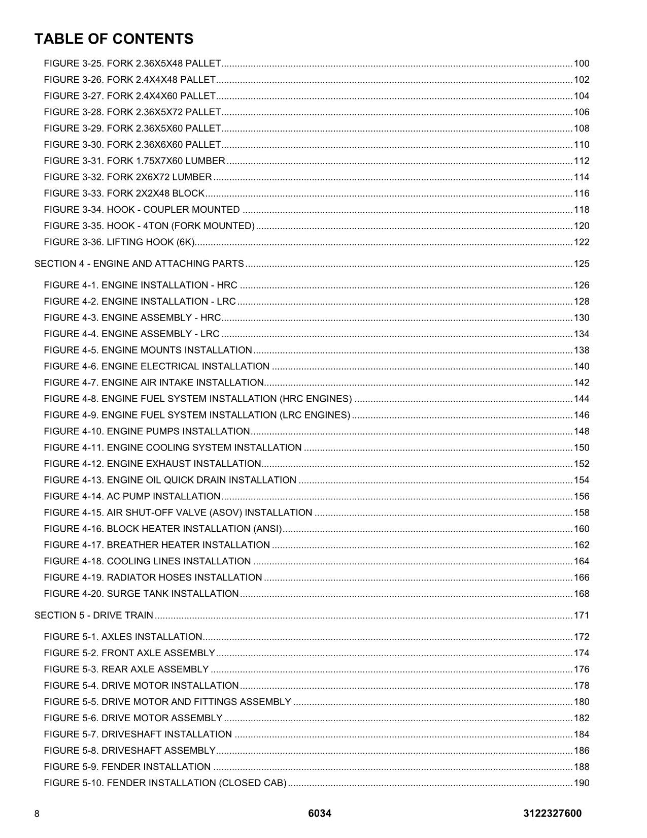 SKYTRAK 6034 Telehandler Parts Catalog Manual