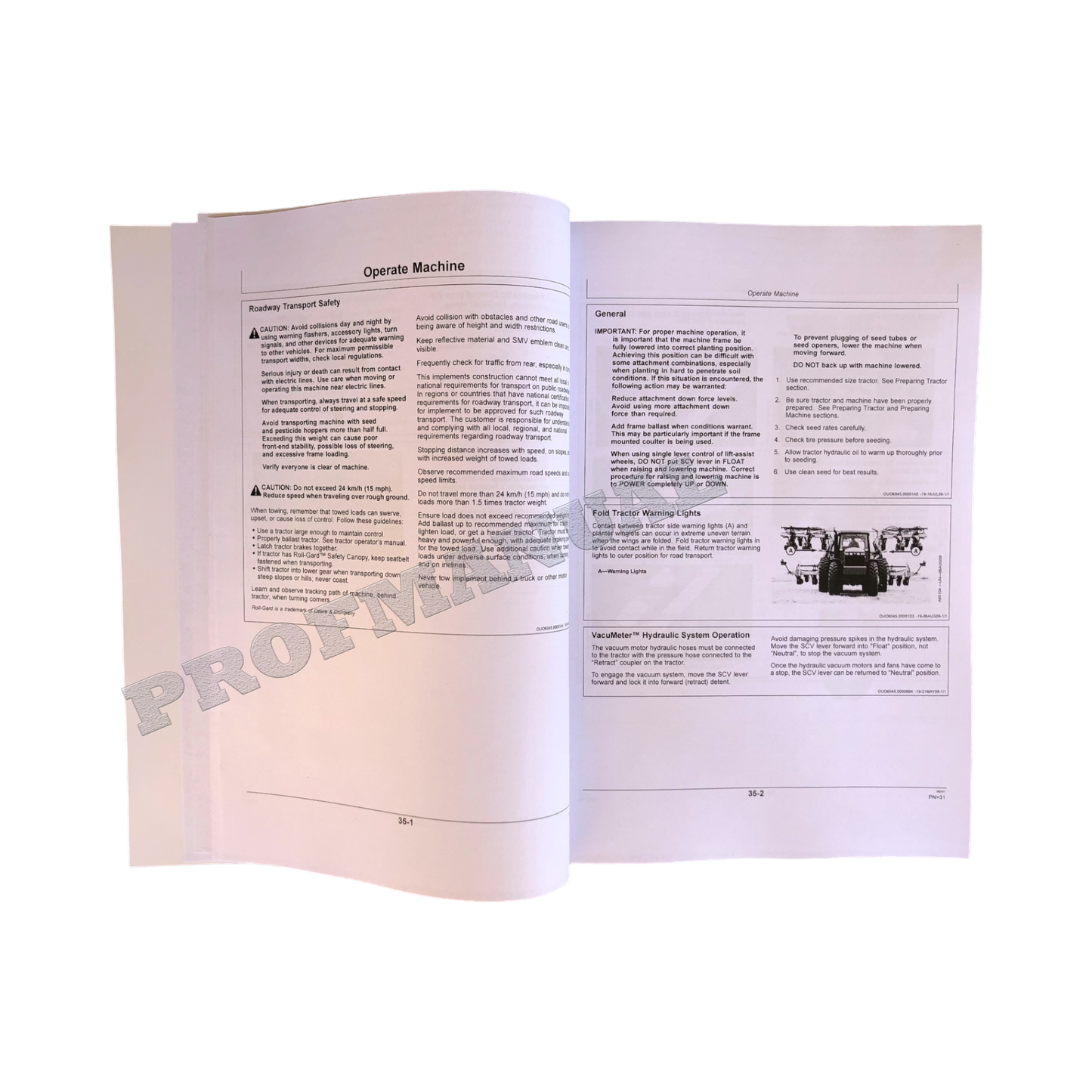 JOHN DEERE DR12 DR16 DR18 DR24 PLANTER OPERATORS MANUAL #2