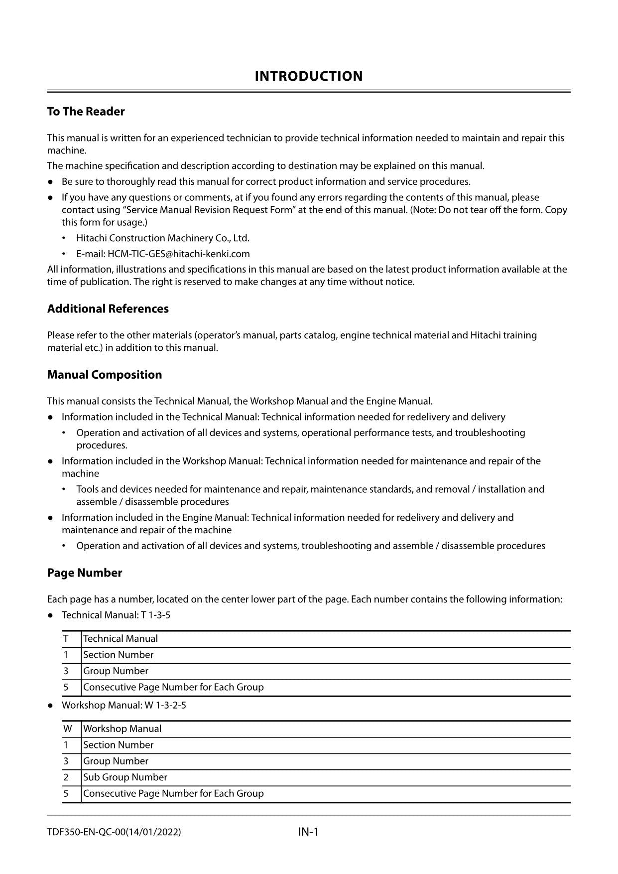 Hitachi Quick Couple 150W-7 300-7 Class 155W-7 180W-7 Excavator Service manual