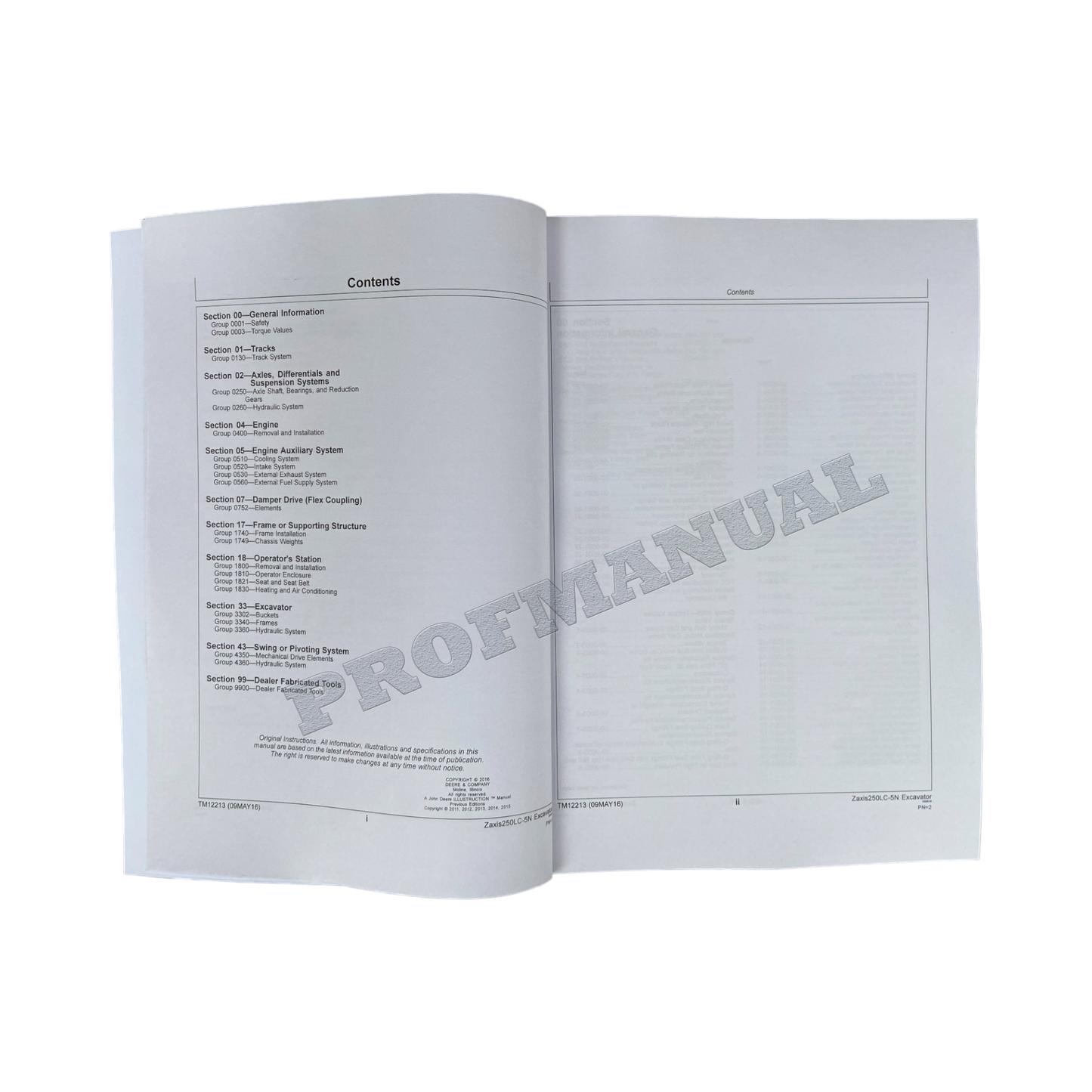 HITACHI ZAXIS 250LC-5N EXCAVATOR REPAIR SERVICE MANUAL