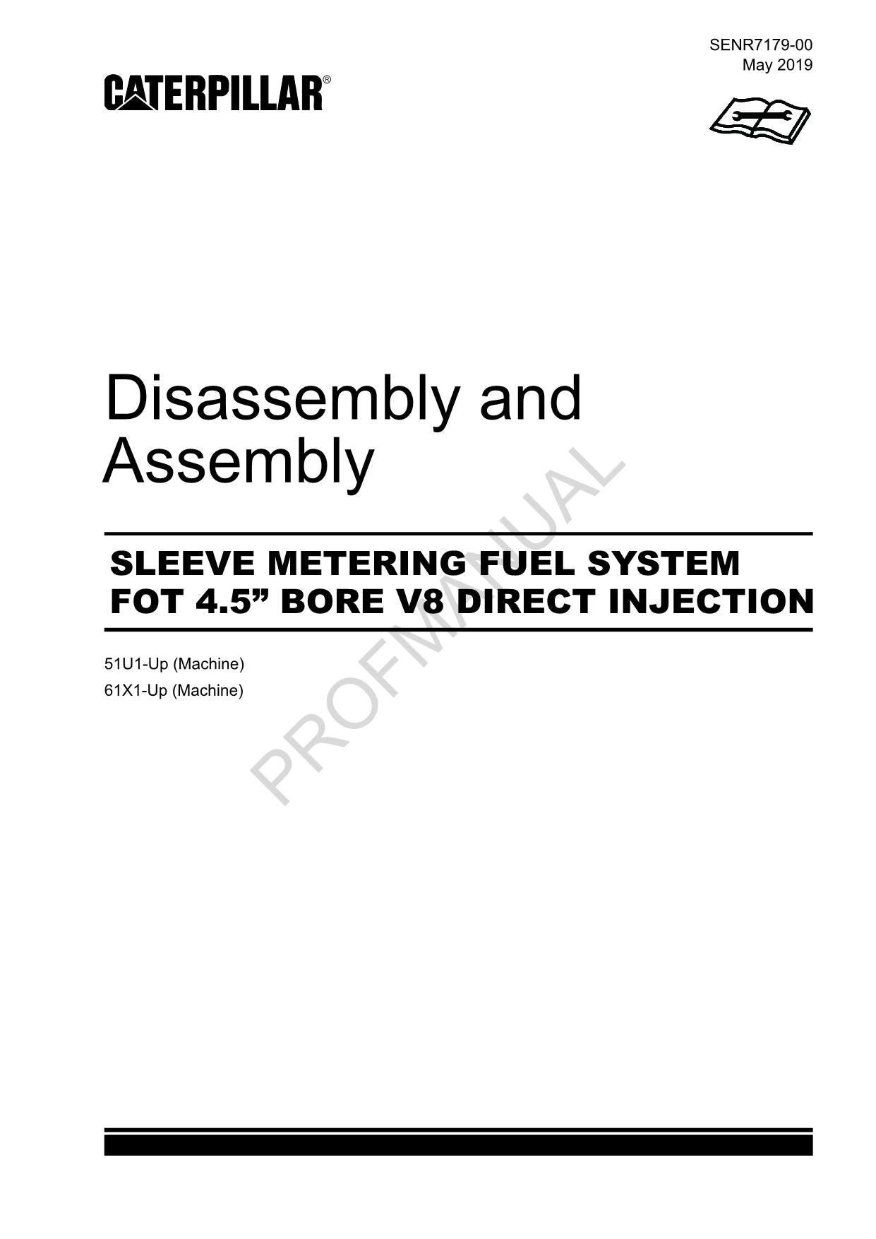 Caterpillar Cat SLEEVE METERING FUEL SYSTEM Disassembly Assembly Manual