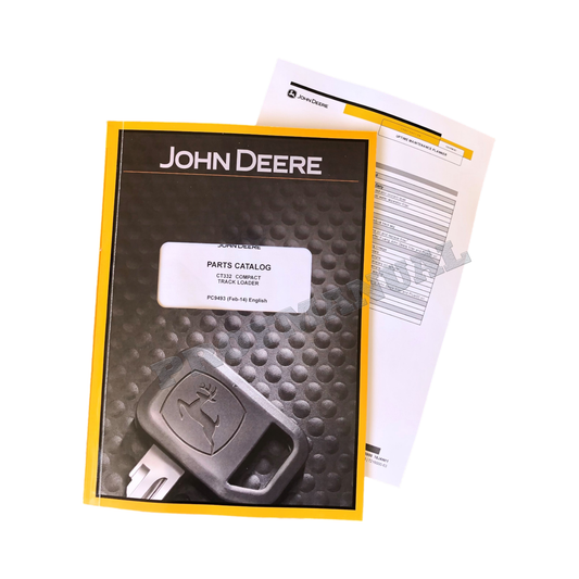 CATALOGUE DE PIÈCES DÉTACHÉES POUR CHARGEUSE COMPACTE SUR CHENILLES JOHN DEERE CT332 + !BONUS!