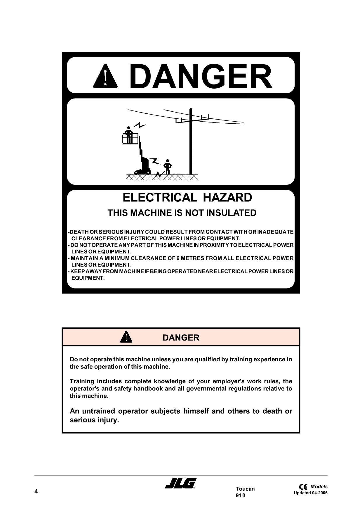 TOUCAN 910 Vertical Lift Maintenance Operation Operators Manual