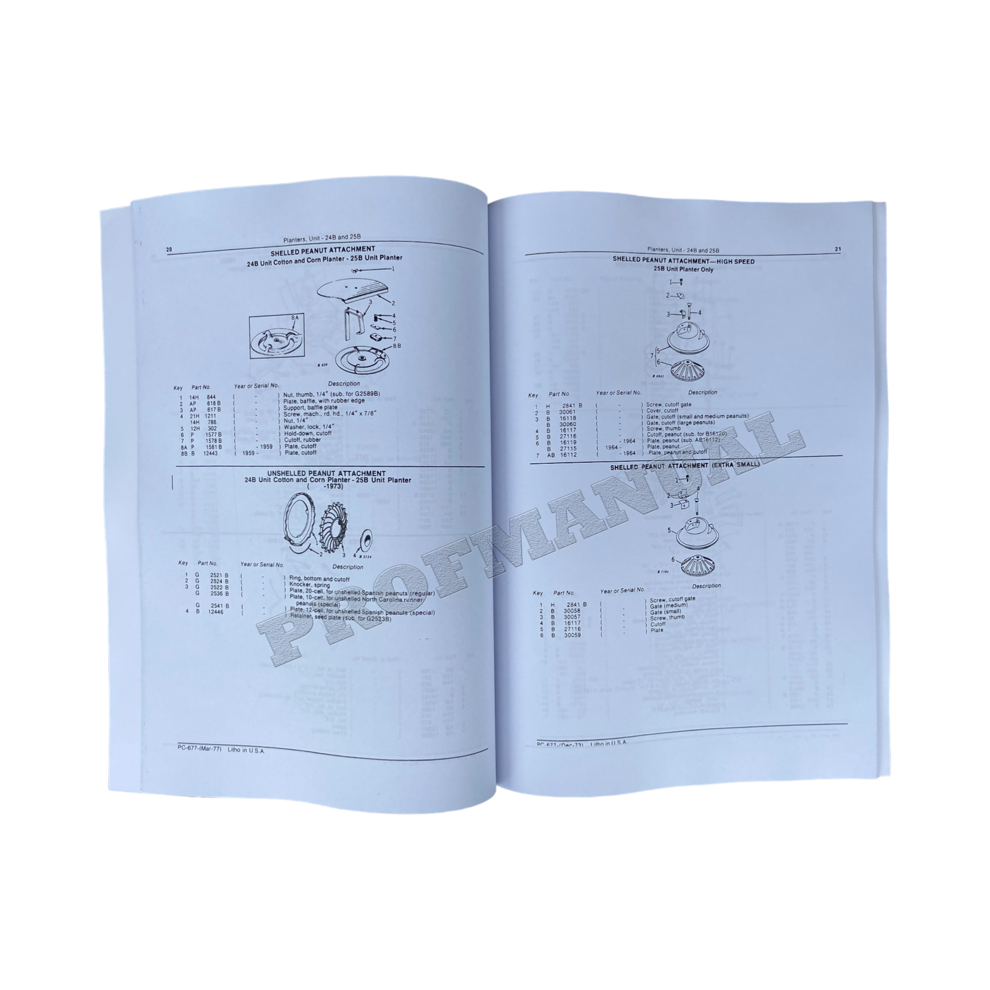 JOHN DEERE 24B 25B PFLANZMASCHINE ERSATZTEILKATALOGHANDBUCH