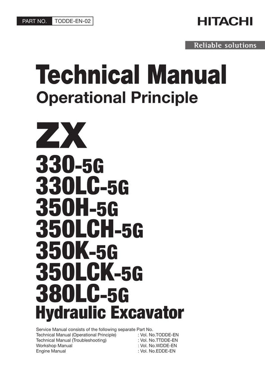 Hitachi ZX350LCK-5G ZX380LC-5G Excavator Operational Principle Service manual