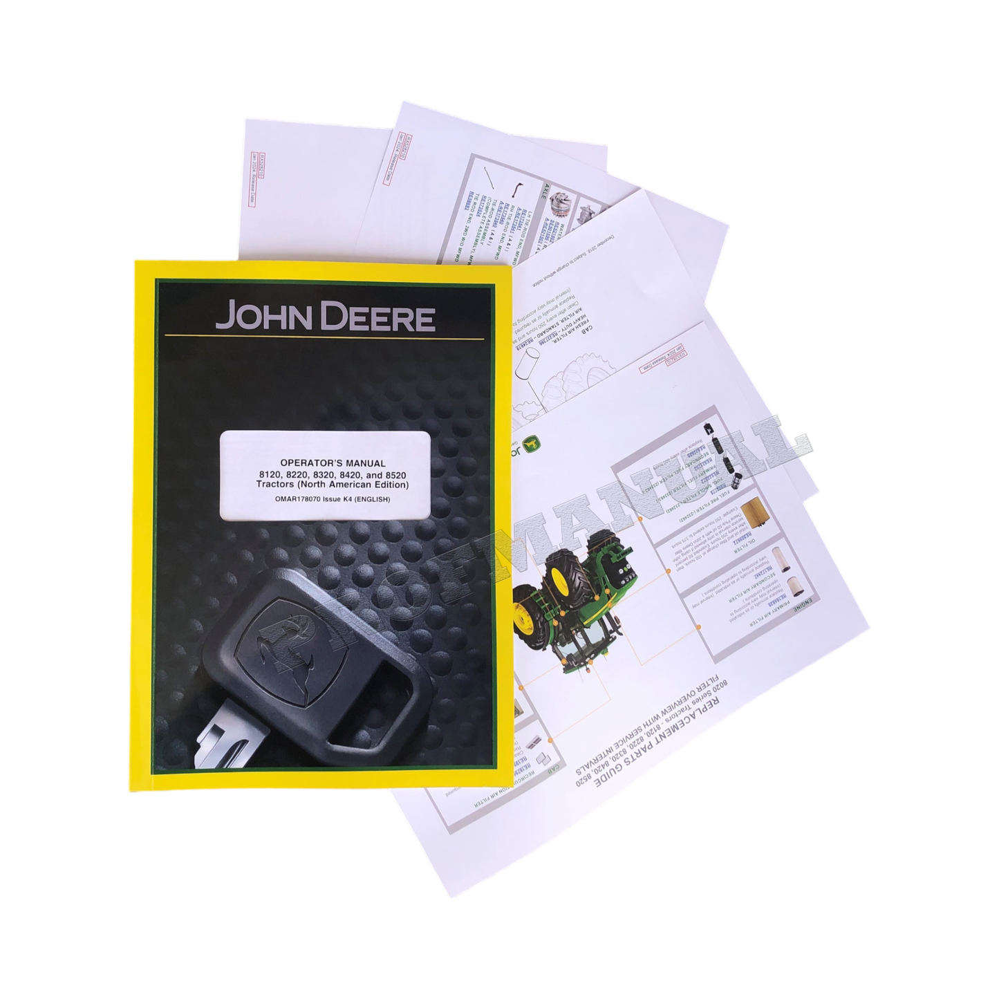 JOHN DEERE 8220 8320 8420 8520 8120 TRAKTOR-BETRIEBSHANDBUCH + !BONUS!