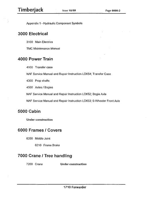 JOHN DEERE 1710 FORWARDER SERVICE-REPARATURHANDBUCH