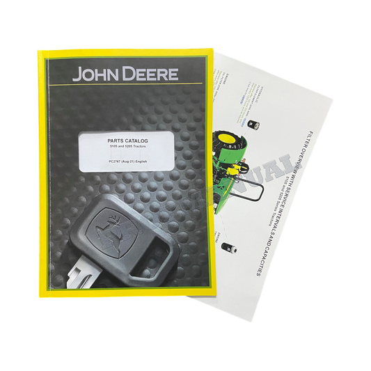 JOHN DEERE 5105 5205 TRACTOR PARTS CATALOG MANUAL + !BONUS!