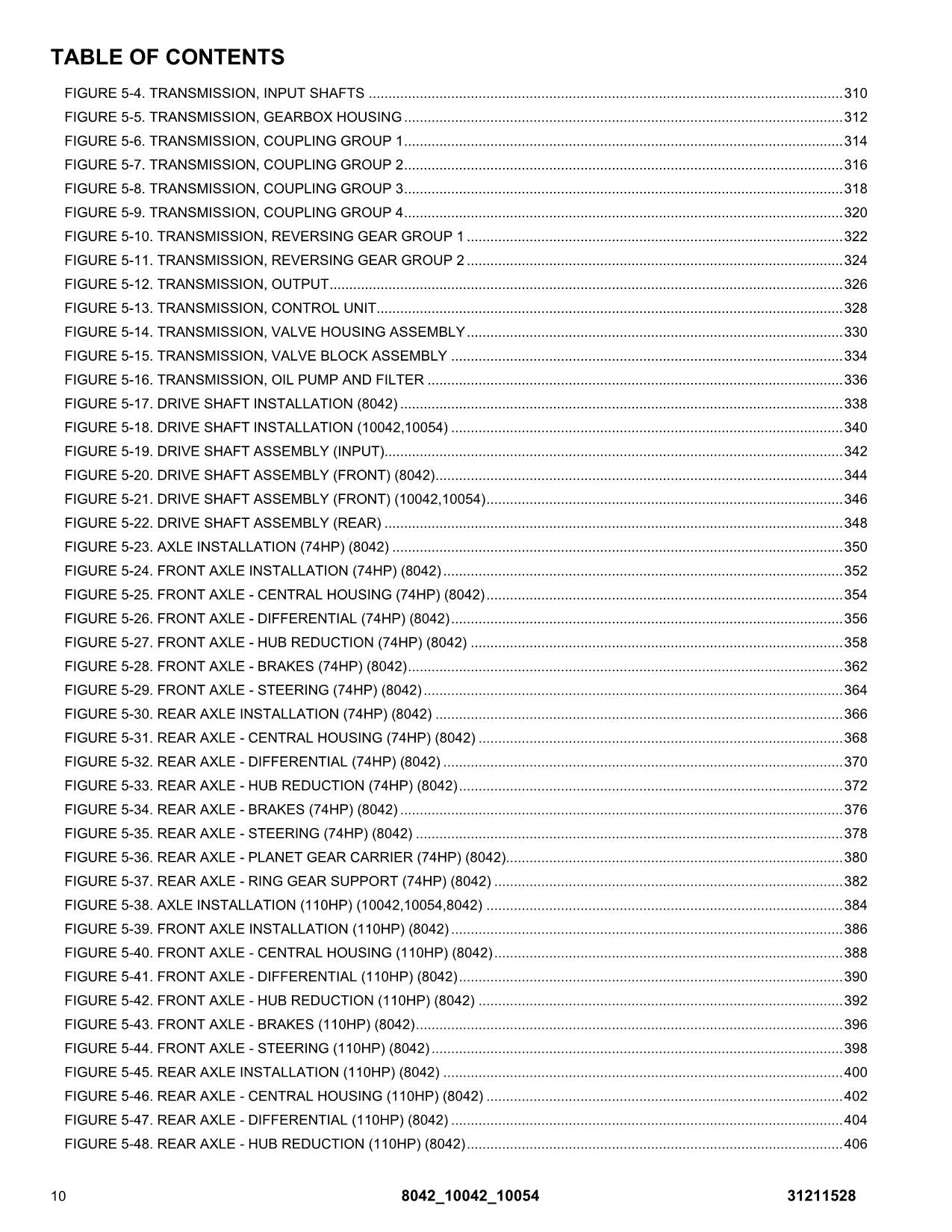 SKYTRAK 10042 10054 8042 Telehandler Parts Catalog Manual