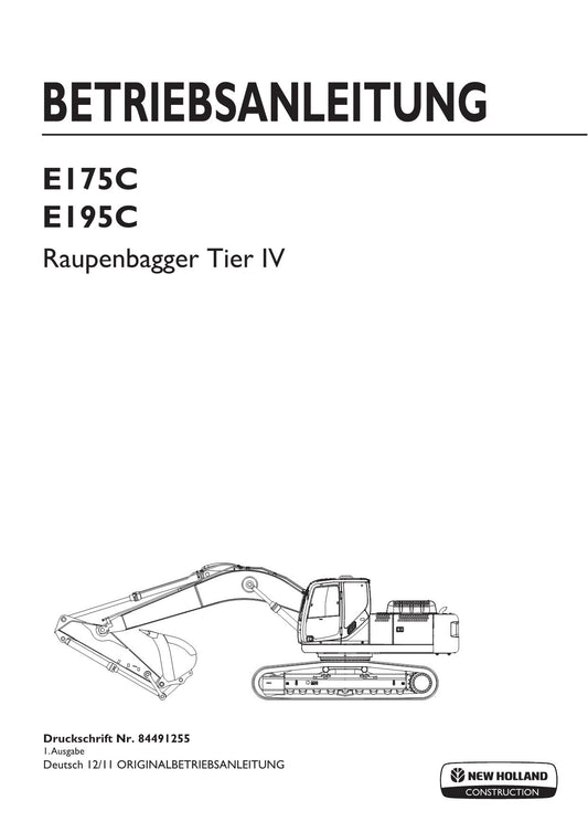 New Holland E175C E195C Bagger Betriebsanleitung