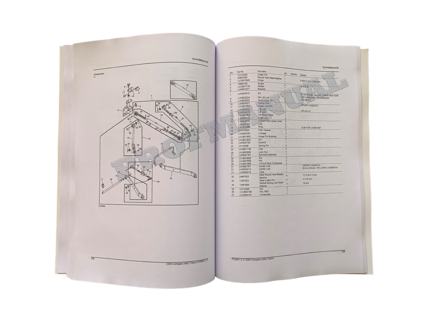 MANUEL DU CATALOGUE DES PIÈCES DU TRACTEUR JOHN DEERE 2305 + !BONUS!