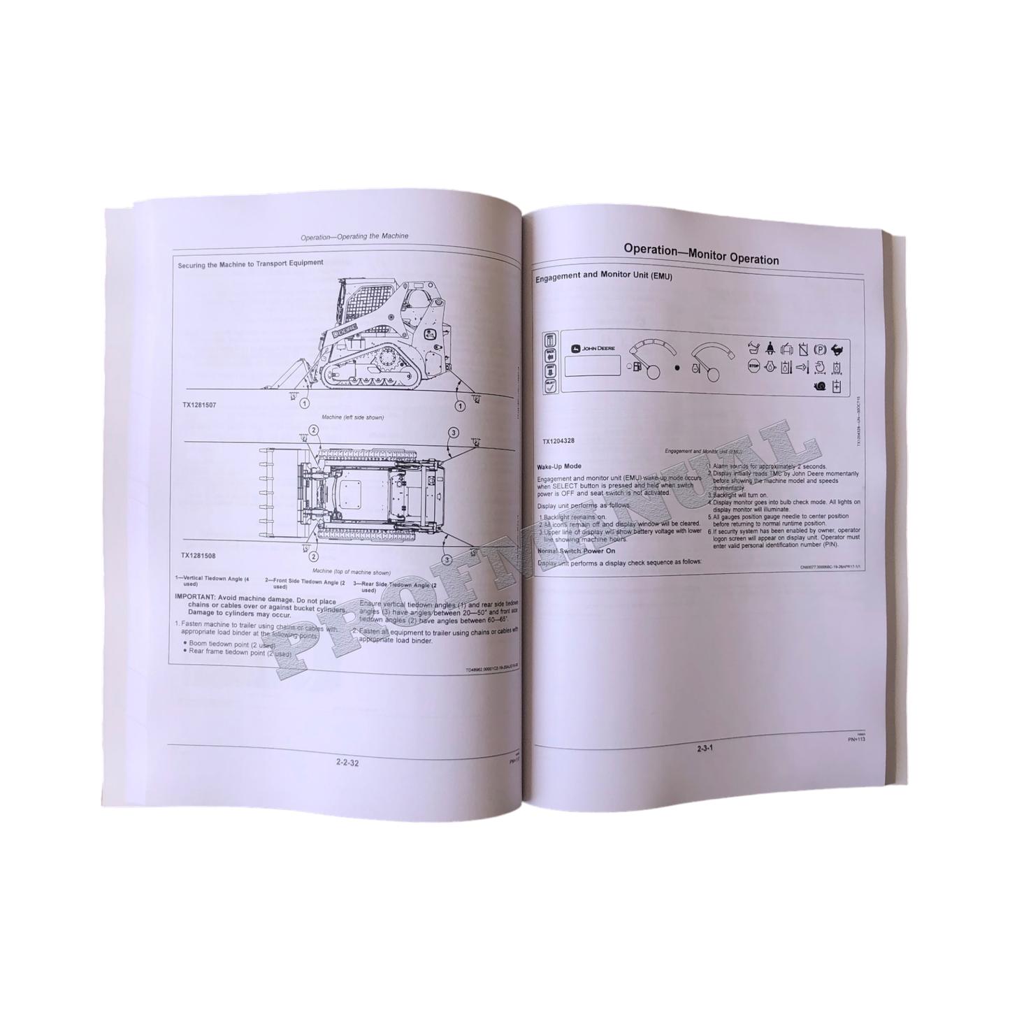 JOHN DEERE 317G SKID STEER OPERATORS MANUAL ser J435000- + !BONUS!