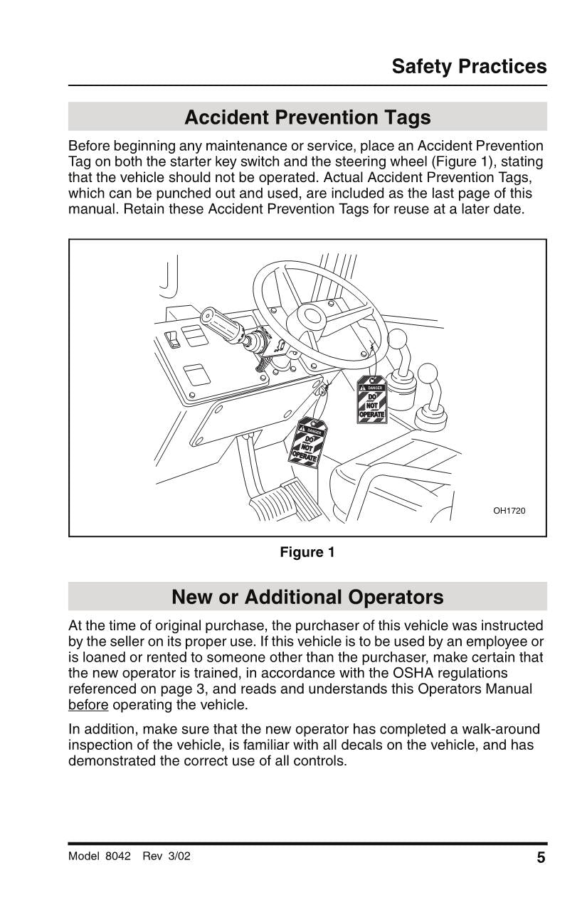 SKYTRAK 8042 Telehandler Maintenance Operation Operators Manual 8990392