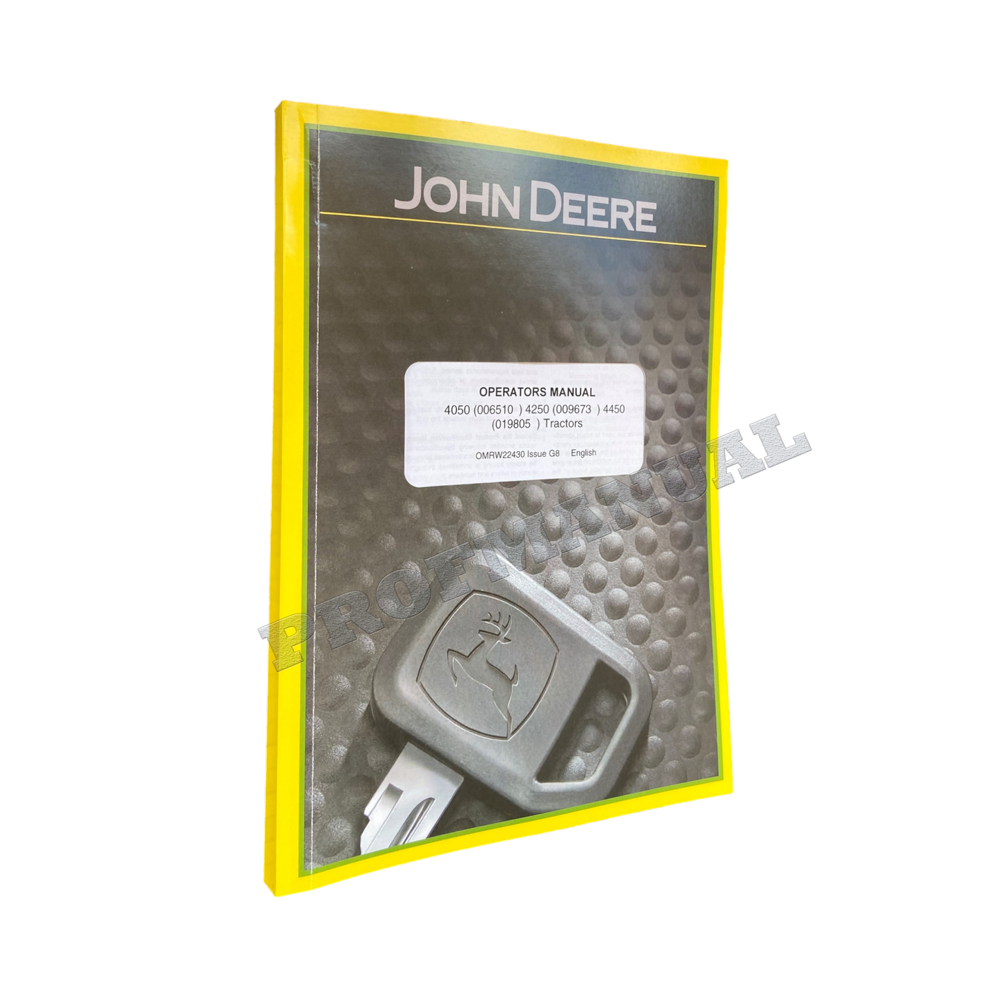 MANUEL D'UTILISATION DU TRACTEUR JOHN DEERE 4050 4250 4450 06510-