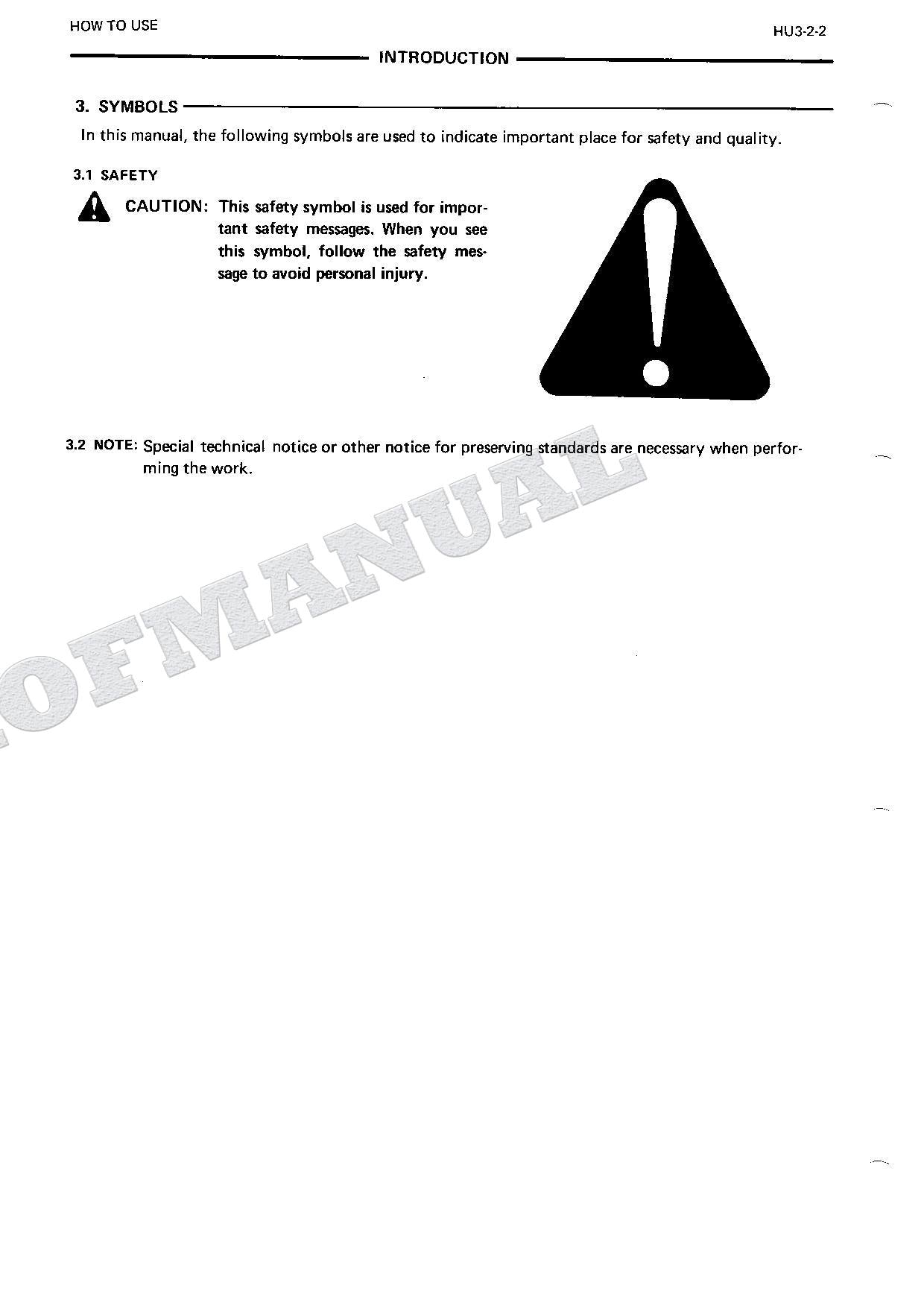 HITACHI EX300 Hudraulic Excavator Repair Service Manual