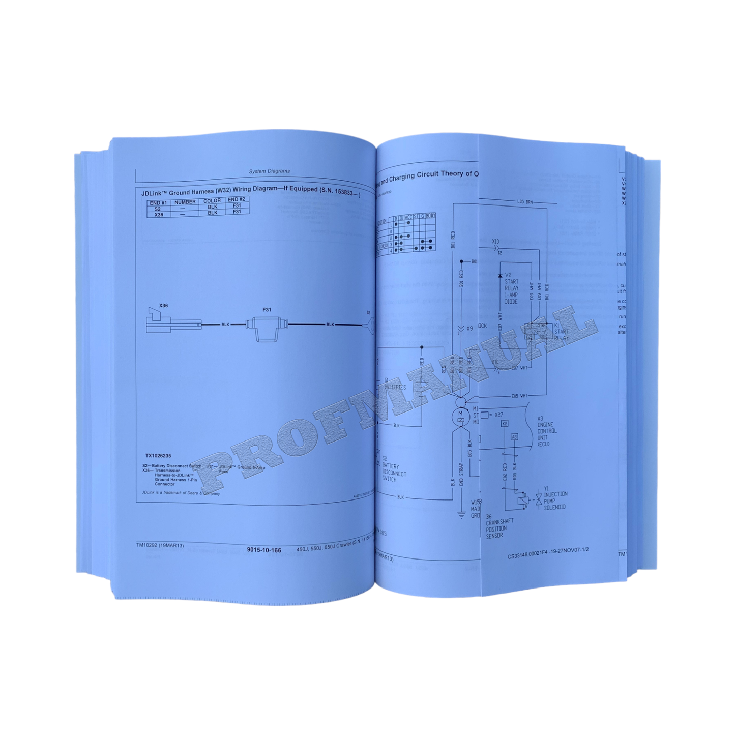 JOHN DEERE 450J 550J 650J DOZER OPERATION TEST SERVICE MANUAL + !BONUS! TM10292