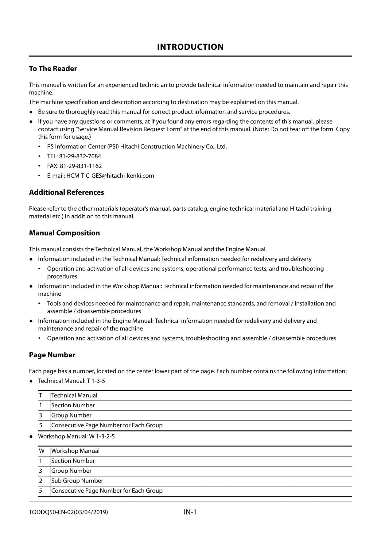 Hitachi ZX350LC-6 Excavator Operational Principle Service manual TODDQ50-EN-02