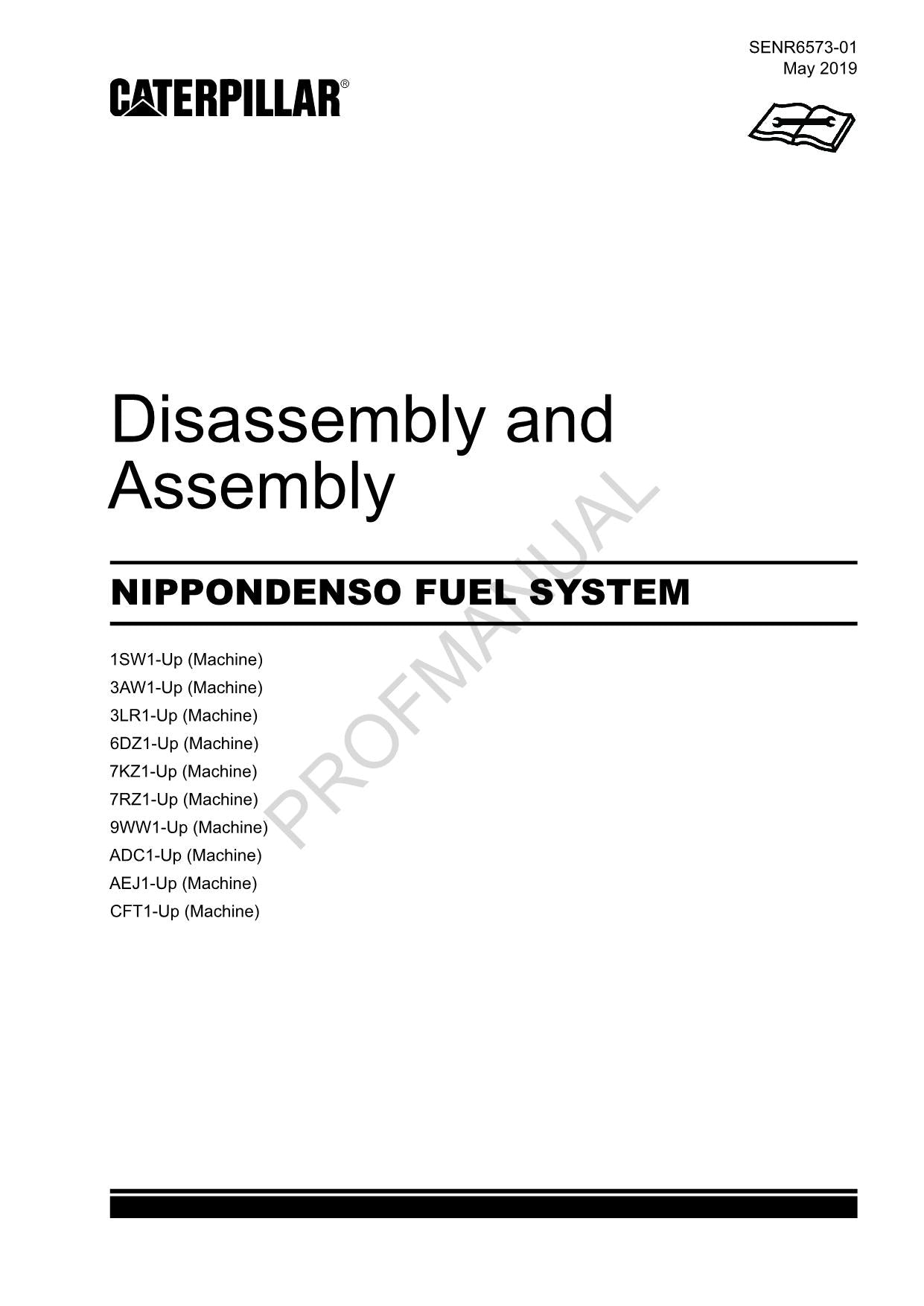 Caterpillar Cat NIPPONDENSO FUEL SYSTEM Disassembly Assembly Manual