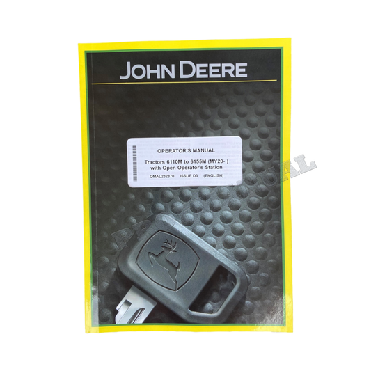 MANUEL D'UTILISATION DU TRACTEUR JOHN DEERE 6110M 6120M 6130M 6145M 6155M