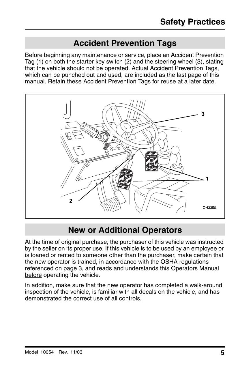 SKYTRAK 10054 Telehandler Maintenance Operation Operators Manual 8990502