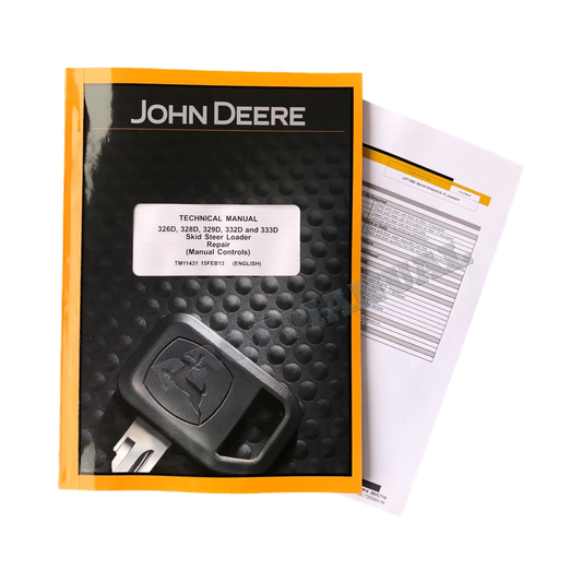 MANUEL DE RÉPARATION DE CHARGEUSE COMPACTE JOHN DEERE 326D 328D 329D 332D 333D + !BONUS! 