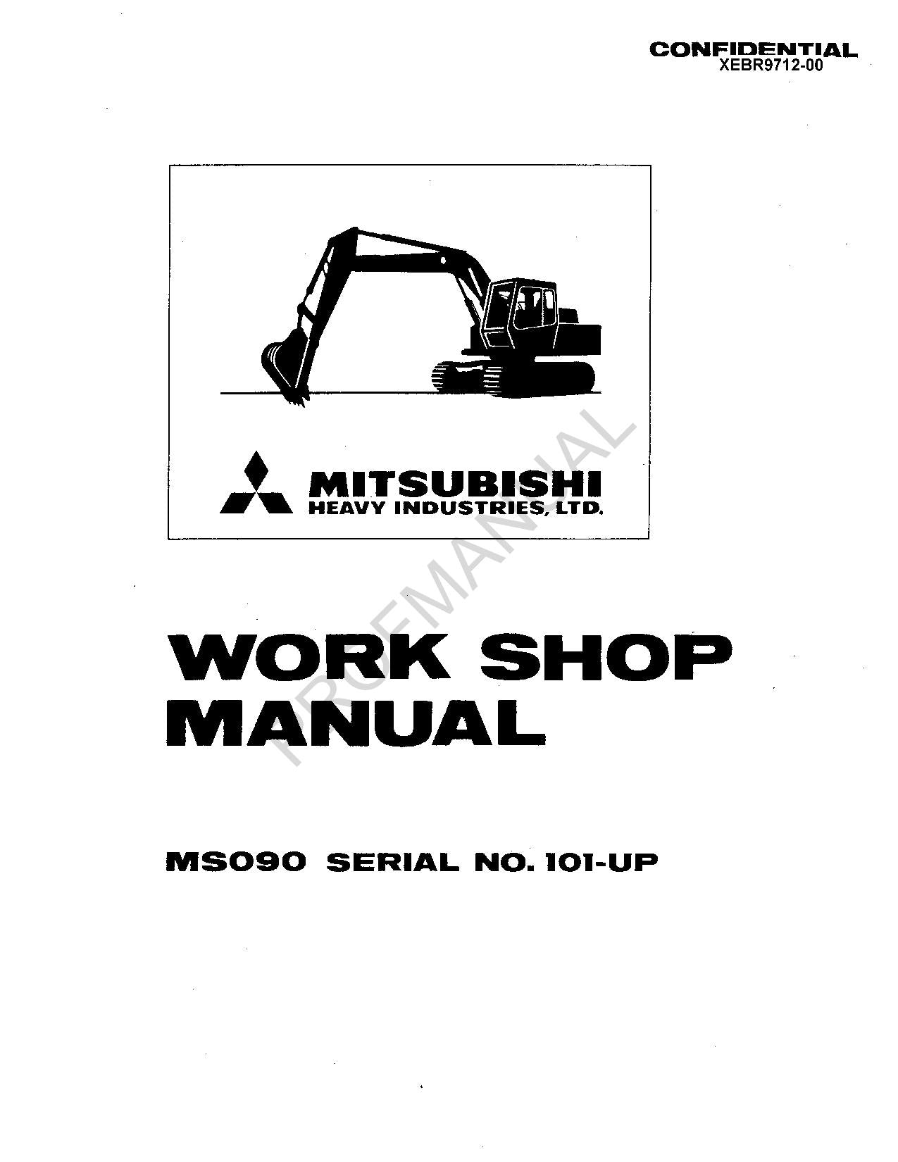 Caterpillar Cat MS090 Mitsubishi Parts Catalog Manual XEBR9712