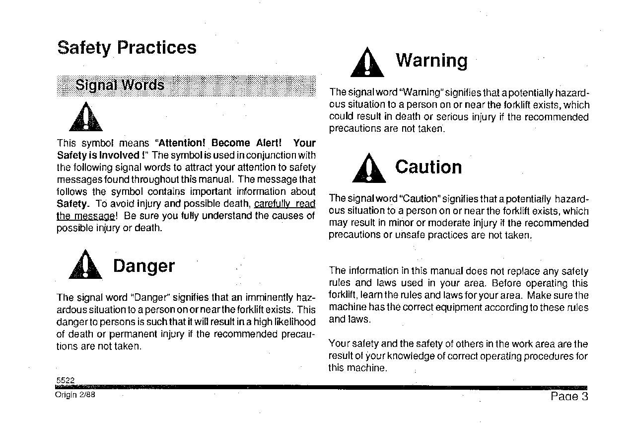 SKYTRAK 5522 Telehandler Maintenance Operation Operators Manual