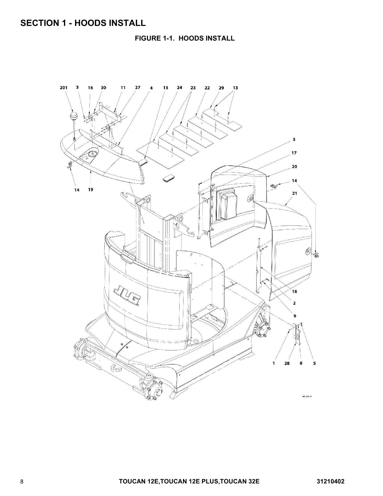 TOUCAN 12E 12E Plus 32E Vertical Lift Parts Catalog Manual