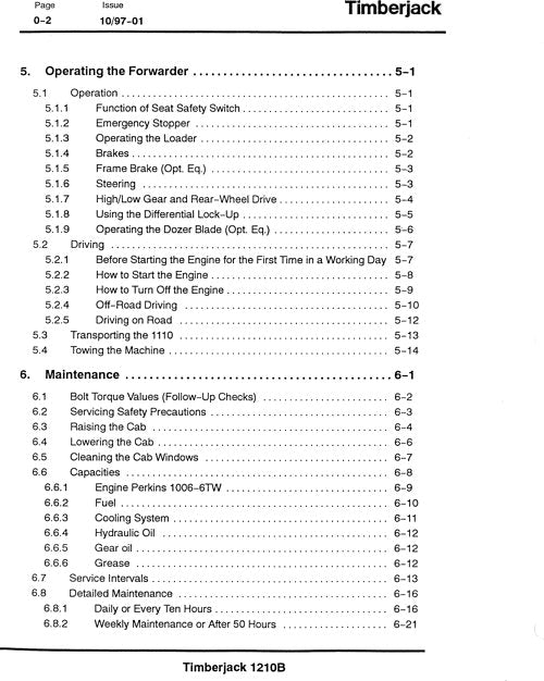 JOHN DEERE 1210B FORWARDER SERVICE-REPARATURHANDBUCH