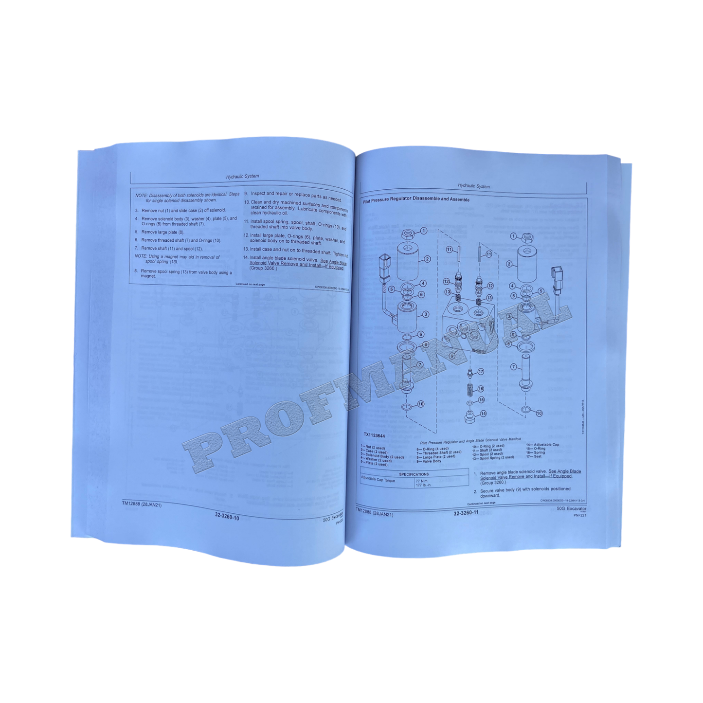 REPARATUR-SERVICEHANDBUCH FÜR BAGGER JOHN DEERE 50G + !BONUS!