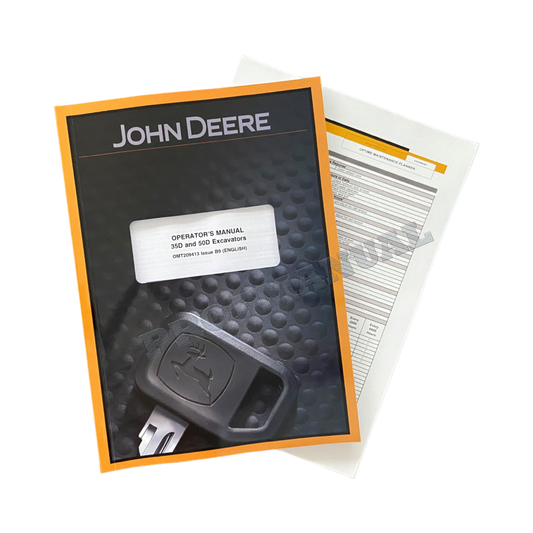 JOHN DEERE 35D 50D EXCAVATOR OPERATORS MANUAL + bonus!!