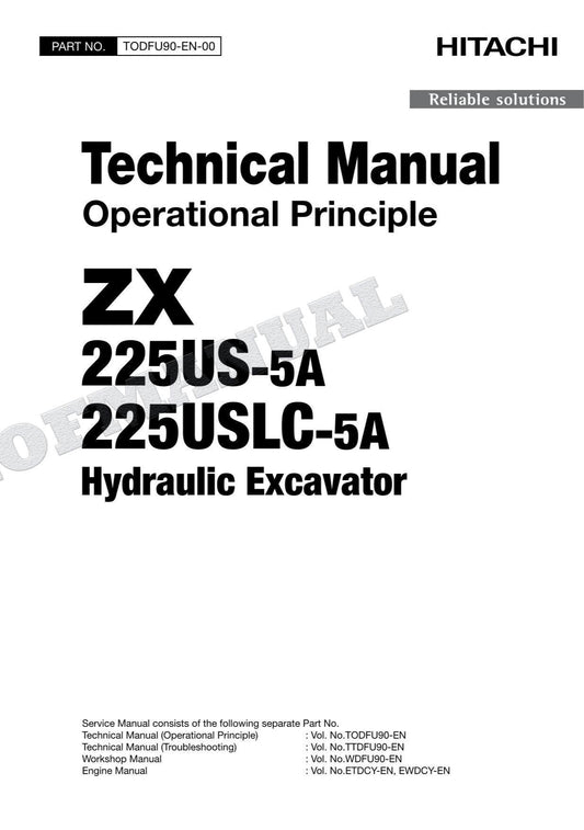 HITACHI ZX225US-5A ZX225USLC-5A Excavator Service Manual Operat Principle