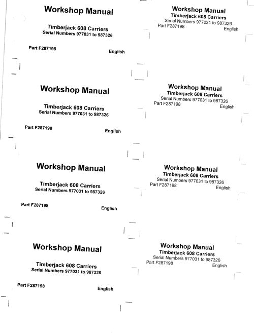 JOHN DEERE 608 TRACKED FELLER BUNCHER SERVICE REPAIR MANUAL