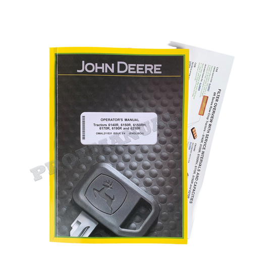 JOHN DEERE 6170R 6190R 6210R 6150R 6140R 6150RH TRACTOR OPERATORS MANUAL + BONUS