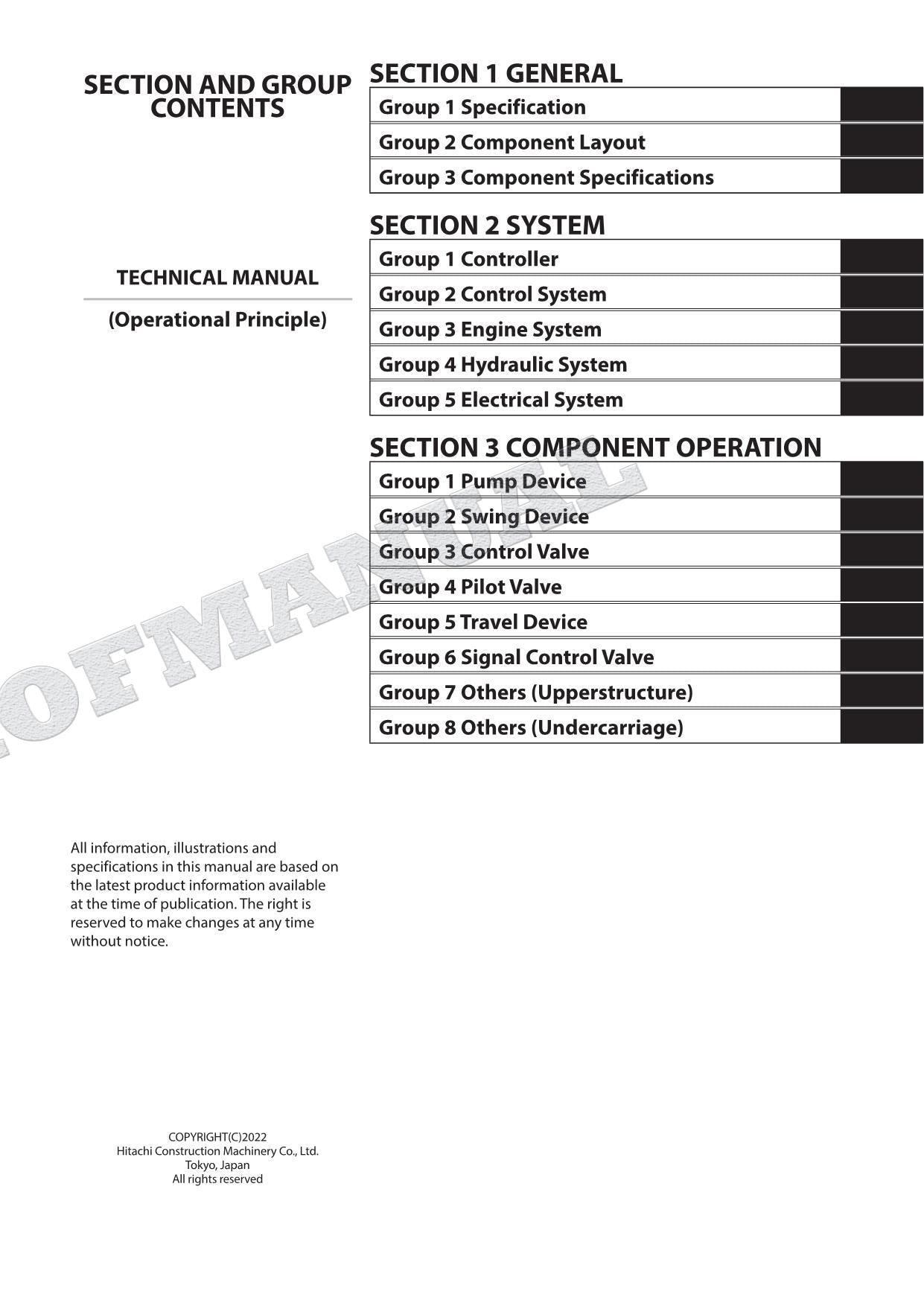 HITACHI ZX210LC-6 Excavator Service Manual Operational Principle