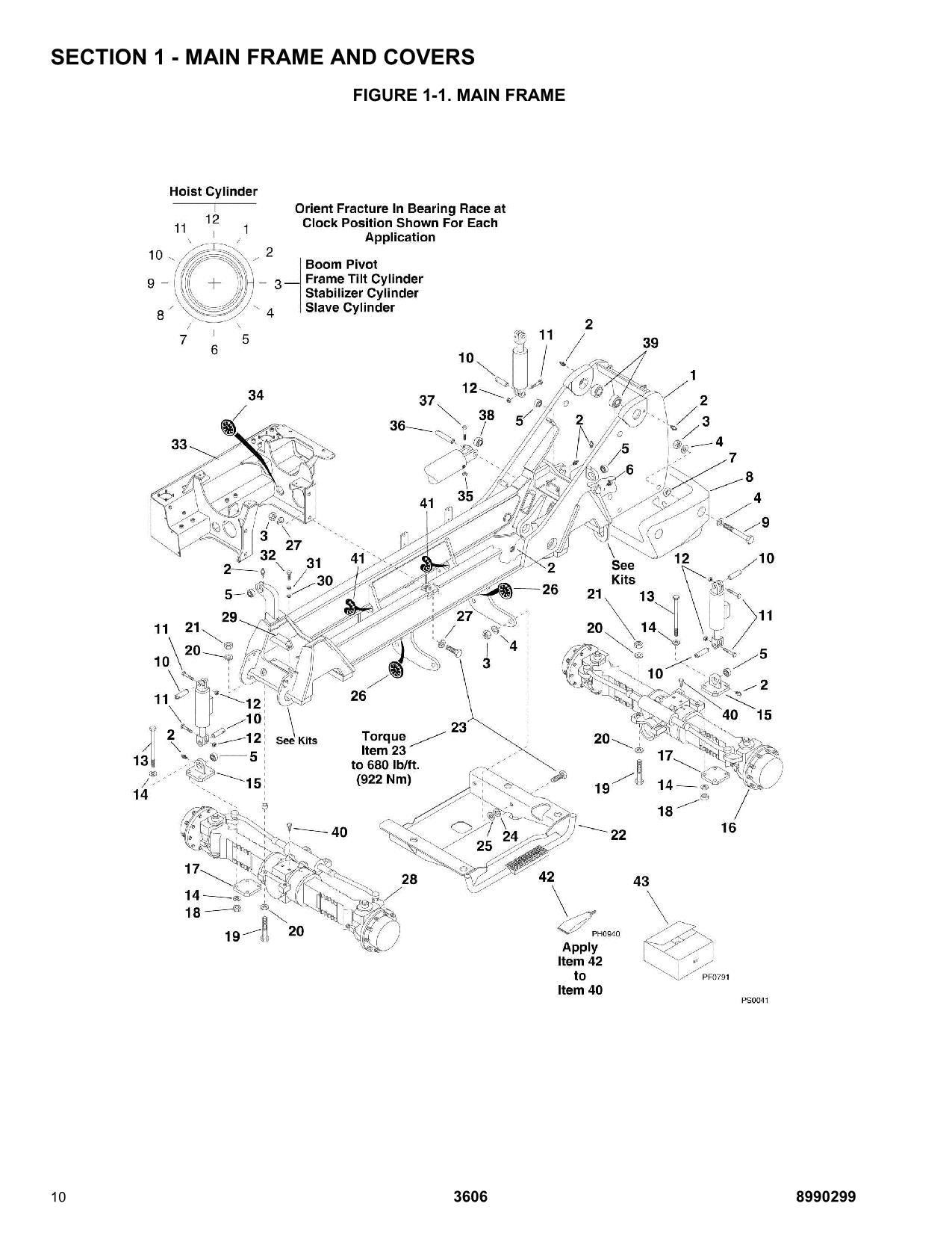 SKYTRAK 3606 Telehandler Parts Catalog Manual