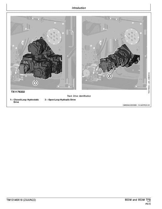 JOHN DEERE 803M 853M BUNCHER OPERATION TEST TECHNICAL MANUAL TM13148X19