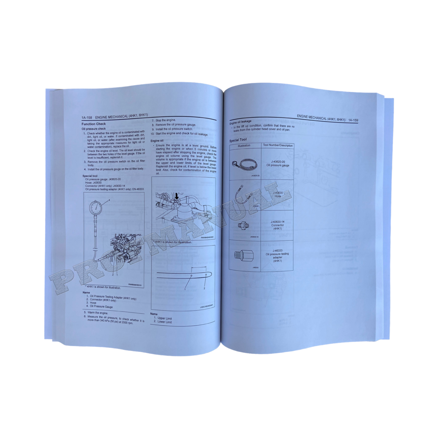 MANUEL D'ENTRETIEN DU MOTEUR HITACHI ISUZU 4HK1 6HK1 ENSEMBLE DE 2 LIVRES