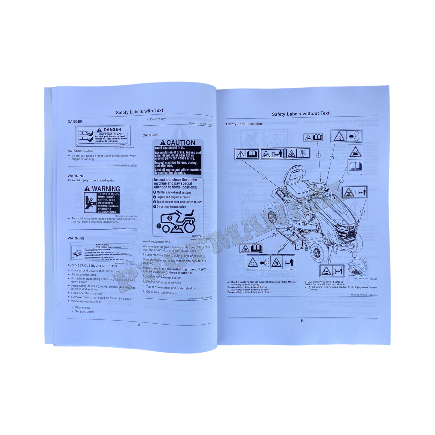 JOHN DEERE X330 X350 X354 X370 X380 X384 X390 X394 TRACTOR OPERATORS MANUAL #4