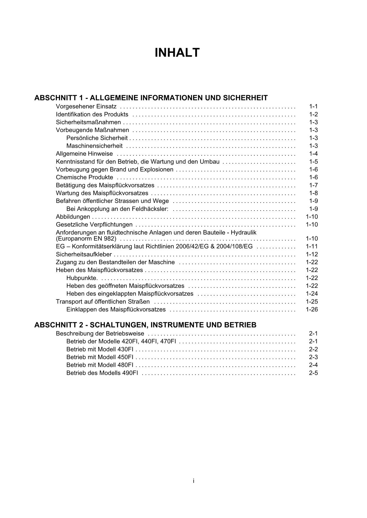 New Holland 420FI 430FI 440FI 450FI Schneidwerk Manuel d'instructions