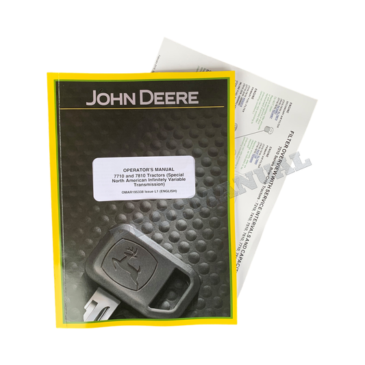 JOHN DEERE 7710 7810 INCLUDES SUPPLEMENT TRACTOR OPERATORS MANUAL + !BONUS!