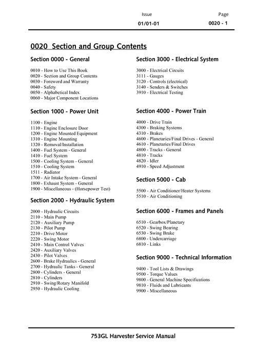 JOHN DEERE 753GL TRACKED HARVESTER SERVICE-REPARATURHANDBUCH