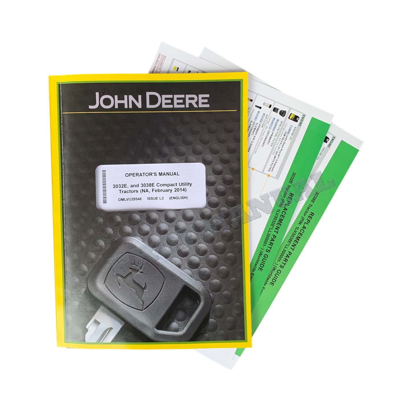 JOHN DEERE 3032E 3038E TRAKTOR-BETRIEBSHANDBUCH + !BONUS! OMLVU28546