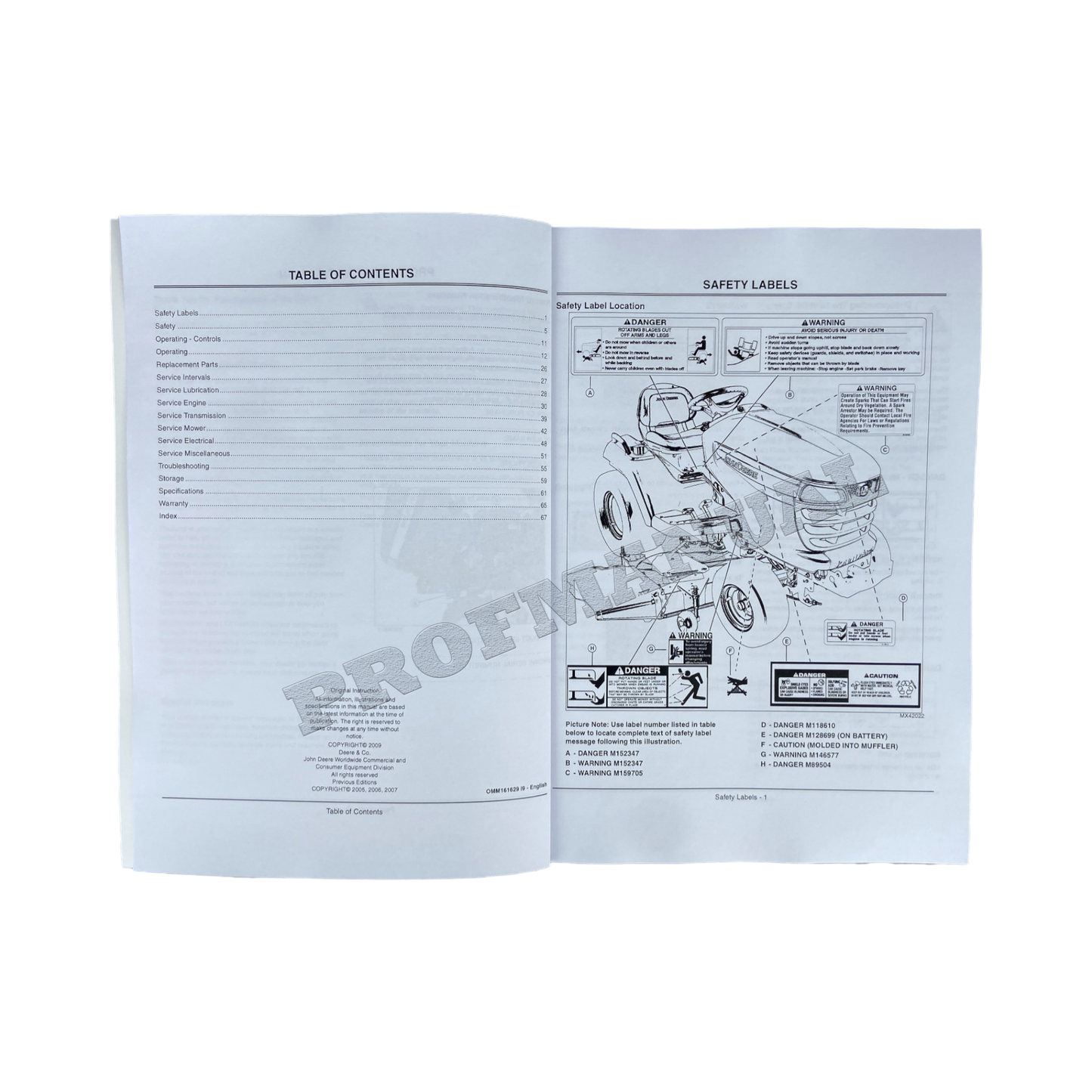 JOHN DEERE X500 X530 X534 X540 TRAKTOR-BENUTZERHANDBUCH + !BONUS!